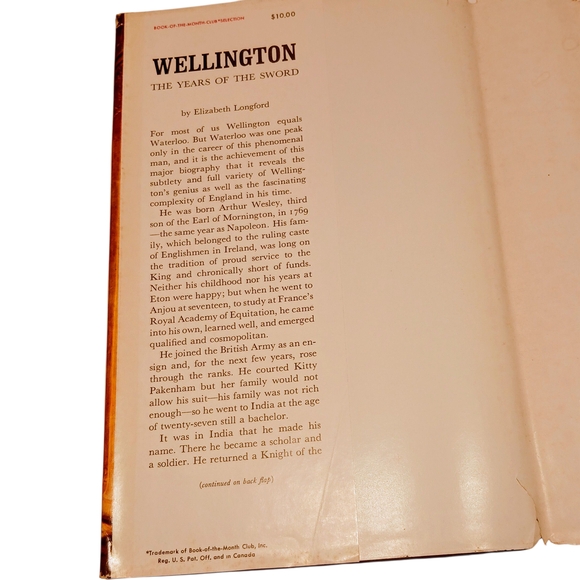 Wellington: The Years of the Sword by Elizabeth Longford - 1969 Historical Novel - Picture 3 of 9